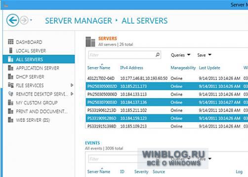 Windows Server 8, обзор новой оболочки Диспетчера сервера (Server Manager)